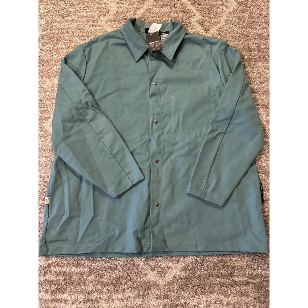 NWT‎ Men's Size 2XL WorkriteFR Flame Resistant Button Up Shirt Green New
